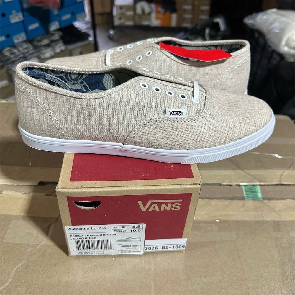 Vans Authentic Lo Pro 'Linen Beige/Tan' Sneakers | Mens 8.5 Womens 10 | NIB